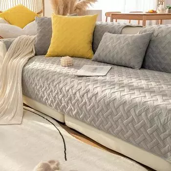 Подушка для дивана из хлопка Four Seasons Universal Sofa Cover для гостиной Нескользящие мягкие простые чехлы для диванов Домашние диваны Полотенце 45x45 pillowcase 1pc