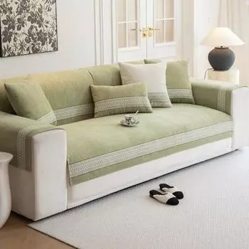 Подушка для дивана из шенилла Four Seasons Universal Cushions Non-Slip Nordic Simple Green Simple Sofa Cover Fabric 70*70cm