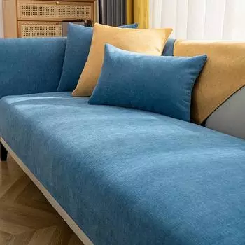 Подушка для дивана из шенилла Four Seasons Universal Simple Modern Нескользящая подушка, устойчивая к пятнам, плотный чехол для дивана, полотенце 70*70cm