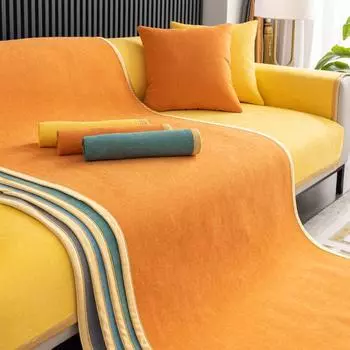 Подушка для дивана из шенилла Four Seasons General Fabrics Нескользящий чехол для дивана в скандинавском стиле Чехол для подушки All-Inclusive Ткань 70*70cm