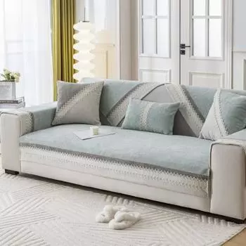 Подушка для дивана из шенилла Four Seasons Universal French Entry Lux Non-Slip All-Inclusive Universal Sofa Cover Fabric 70*70cm