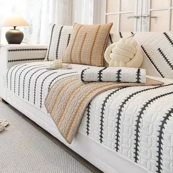Подушка для дивана Nordic High-Cate Striped, нескользящая, износостойкая, на все времена года, универсальная, наволочка для дивана, полотенце для спинки на весну и лето 70*70cm