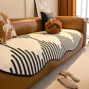 Подушка для дивана Nordic Thicken Chenille для гостиной, нестандартная форма, нескользящая, чехол для дивана, угловое полотенце, подушка для сиденья, домашний декор 90x90cm 1PC A