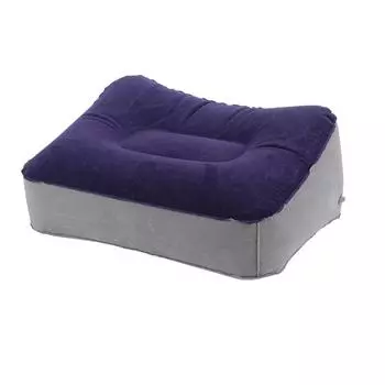 Подушка для ног Travel Foot Rest Height, быстро надувающаяся подушка для ног и коленей для взрослых и детей, самолет, синий, серый