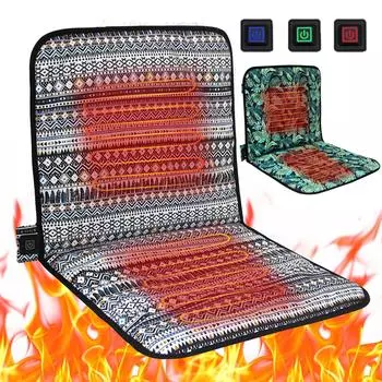 Подушка для сиденья с подогревом от USB, портативная электрическая подушка для стула с подогревом, 3 уровня, зимняя теплая подушка для дома, офиса, автомобиля, кемпинга, рыбалки белый