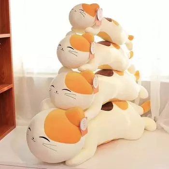 Подушка для сна Huggable, мягкая игрушка, кукла, милый кот, плюшевые игрушки, мультяшная подушка, подарок на день рождения для детей и девочек 40cm