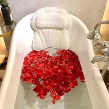 Подушка для ванны 4D White Butterfly Spa Нескользящая подушка для ванны Утолщенная подушка Аксессуары для дома Джакузи Дышащие аксессуары для ванной белый