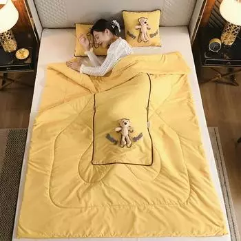 Подушка и одеяло Crystal Velvet Dual-User Car and Office Nap Blanket Two-in-One 40x40cm