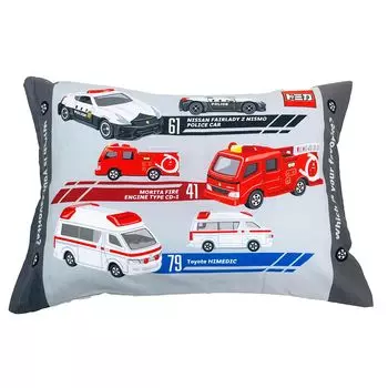 Подушка MORIPiLO Tomica 40x30 см, моющаяся, с чехлом, мягкая подушка с изображением персонажей, серая, Morishita 4621522, детская, прибл.