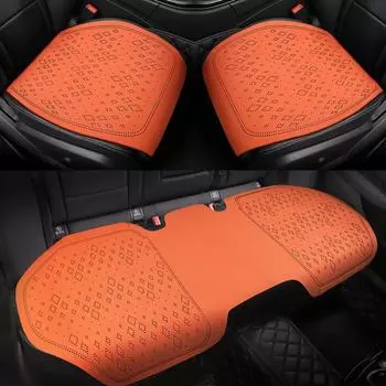 Подушка на сиденье автомобиля из замши Starry Suede, новый стиль 2024 года — одна на пять мест, на четыре сезона, маленькая, из трех частей. Small Square Mat