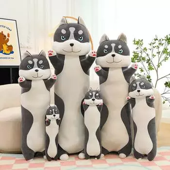 Подушка в виде длинного кота Kawaii, плюшевая игрушка в виде кота, мягкая кукла, мягкая подушка для сна, милая подушка, домашний декор, подарок на день рождения для девочек 70cm