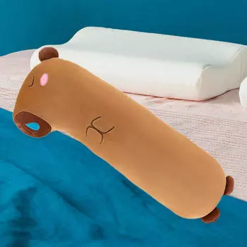 Подушки для объятий Capybara Long, плюшевая игрушка, креативная моющаяся мягкая подушка для сна в виде животного