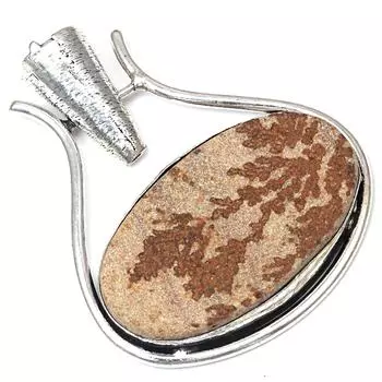Подвеска Dendritic Drusy Gemstone Handmade Gift For Her Silver Jewelry 2