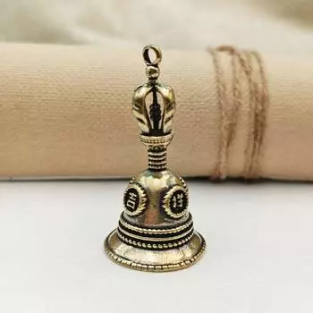 Подвеска-колокольчик из латуни, антикварный медный колокольчик фэншуй, домашний декор медный