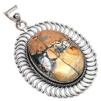Подвеска Malinga Jasper Gemstone Подарок на День Матери Серебряное Украшение 2.25