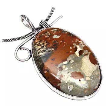 Подвеска Malinga Jasper Gemstone Подарок на День Матери Серебряное Украшение 2.25