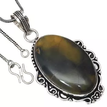 Подвеска Newlite Jasper Gemstone Handmade Gift For Her Silver Jewelry 2.25