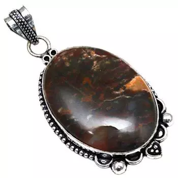 Подвеска с драгоценным камнем Ocean Jasper, ручная работа, серебряное украшение ко Дню матери, 2,25 дюйма