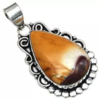 Подвеска с драгоценным камнем Wild Horse Jasper, подарок для нее, серебряные украшения 2 дюйма