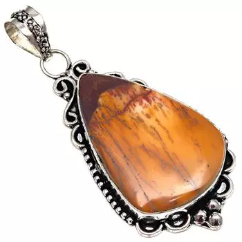 Подвеска с драгоценным камнем Wild Horse Jasper, подарок для нее, серебряные украшения 2,25 дюйма