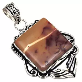 Подвеска с драгоценным камнем Wild Horse Jasper, подарок для нее, серебряные украшения 2,25 дюйма