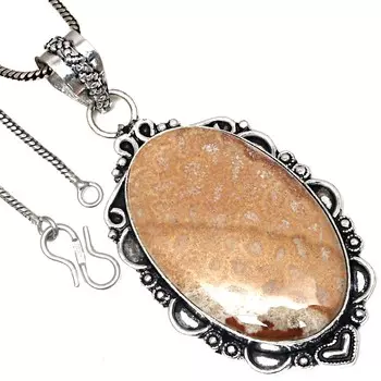 Подвеска с драгоценным камнем Wild Horse Jasper, этническое серебряное украшение ко Дню святого Валентина, 1,75 дюйма