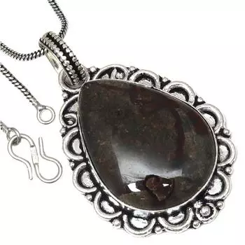 Подвеска с камнем Calsi Gemstone подарок на день святого Валентина серебряное ювелирное изделие 2