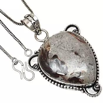 Подвеска с камнем Calsi Gemstone подарок на день святого Валентина серебряные украшения 2.25