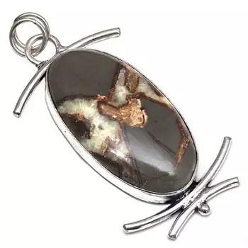 Подвеска Septarian Jasper Gemstone Gift For Her Серебряные украшения 2.75