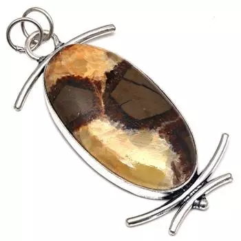Подвеска Septarian Jasper Gemstone Gift For Her Серебряные украшения 2.75
