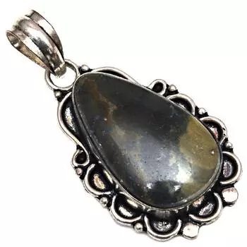 Подвеска Septarian Jasper Gemstone Gift For Her Серебряные украшения 2