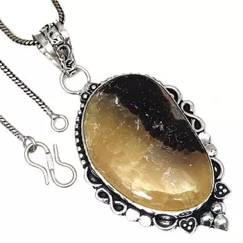 Подвеска Septarian Jasper Gemstone Valentine Day Ethnic Silver Jewelry 2