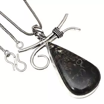 Подвеска Turtella Jasper Gemstone Handmade Gift For Her Silver Jewelry 2
