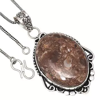 Подвеска Turtella Jasper Gemstone Подарок на День святого Валентина Серебряное ювелирное изделие 2.25