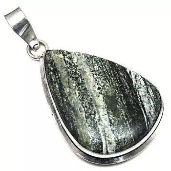Подвеска Zebra Jasper Gemstone Handmade Gift For Her Silver Jewelry 2.25
