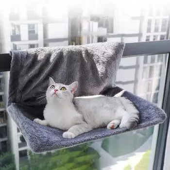 Подвесная кровать для кошек, съемный гамак для кошек, кровати для домашних животных, гамак для радиатора, прочная металлическая рама, аксессуары для кошек, лидер продаж белый
