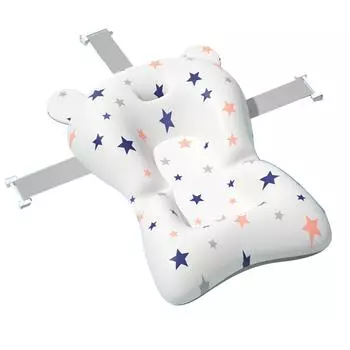 Подвесная подушка для детской ванны предотвращает скольжение, мягкая, быстросохнущая, регулируемая, легкая, детская подушка для ванны белый