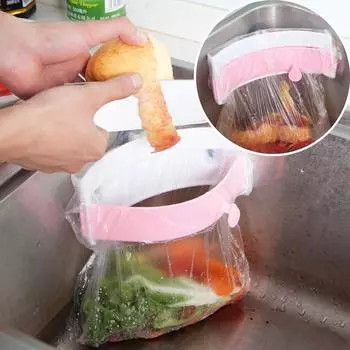 Подвесная полка для мусора, подвесная полка для кухонного шкафа, дверная полка для хранения мусора, мешки для мусора синий