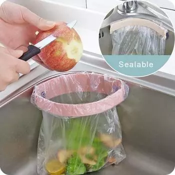 Подвесная полка для мусора, подвесная полка для кухонного шкафа, дверная полка для хранения мусора, мешки для мусора синий