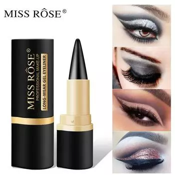 Подводка для глаз MISS ROSE Exquisite Girl Matte Quick Dry Eyeliner Односторонняя интенсивная подводка для глаз Pencil Boutique Eyeliner 01#