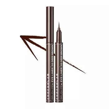 Подводка для глаз Super s Lab Brush Pen 0,6 мл, 2 оттенка темно-коричневого цвета, 1 шт.