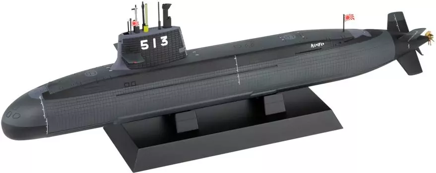 Подводная лодка военно-морских сил Pit Road JBM Series Taigei, окрашенная, готовый продукт JBM09 1/350 Self-Defense SS-513 (Подводная лодка)