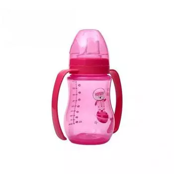 Поилка-непроливайка Wee Baby Galaxy, 250 мл, розовая