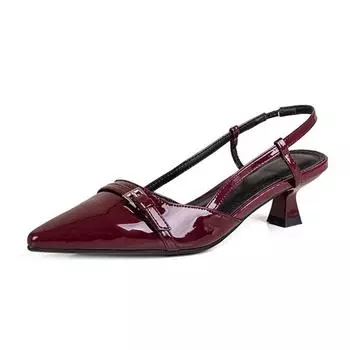 Pointed Toe Sexy Mid Heels Party Shoes Women Sandals Designer Summer Brand Pumps Slingback Casual Shoes Dress Stiletto 2024 New EUR 35 чёрный