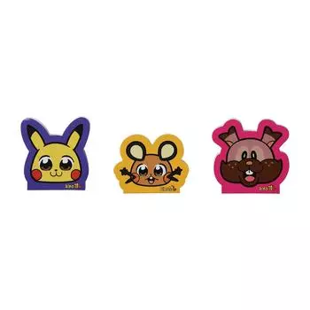 Pokemon Center Original Face Memo Set Пикачузу Высеченный
