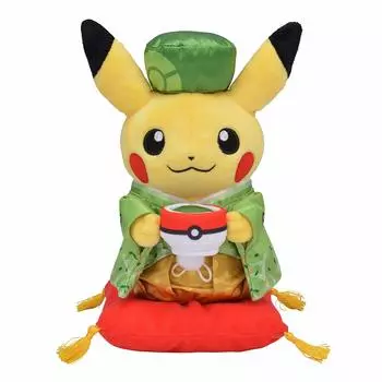 Pokemon Center Оригинальная плюшевая игрушка Hannari Tea Party Pretend Pikachu Male 22 x x 14 x W x 16.5 (HD см)