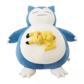 Pokemon Center Оригинальный жевательный плюшевый сон Спокойной ночи Снорлакс Пикачу Покемон и