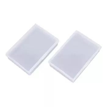 Pokers 2pcs Transparent Playing Cards Container Plastic Storage Case Plastic Boxes Playing Card Box