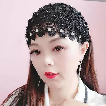 Покрытие для мытья головы, обруч для волос для лица, корейский стиль, широкая повязка на голову со стразами серый