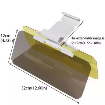 Polarized Car Sun Visor UV Blocking Sun Visor Extender Anti-Dazzle Sunshade Reduces UV Rays Medium size